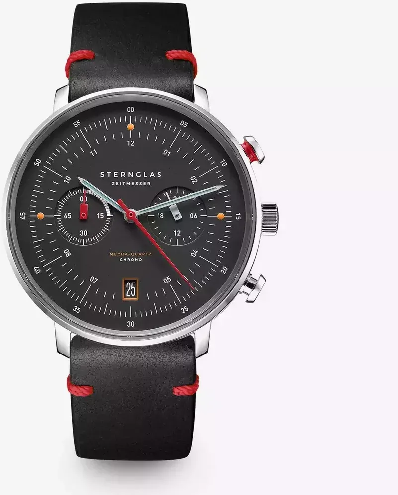 STERNGLAS - HAMBURG CHRONO - EDITION NEUWERK - schwarz - silber - nero-rot / 42MM