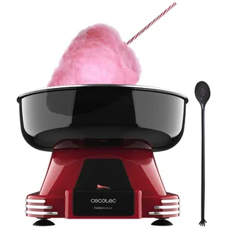 Cecotec Zuckerwattemaschine Fun&Sugar. 500 W, Retro-Design, Völlig zerlegbar, Enthält einen Messlöffel und 10 Sticks