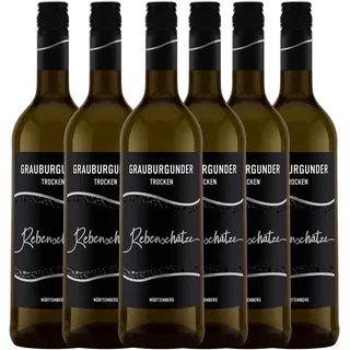Rebenschätze Grauburgunder Qualitätswein trocken 6er Karton 0,75L