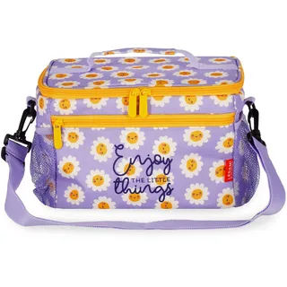 Legami - Thermo-Lunchtasche, wärmeisolierend, für Mittagessen, Büro, Arbeit, Lunchtasche mit großem Fassungsvermögen von 7,7 Liter, verstellbarer Schultergurt, 28 x 17 x 15 cm, Daisy Motiv