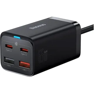 Baseus GaN3 Pro 65 W, schwarzes Ladegerät,