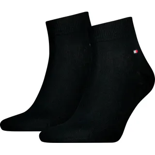 Tommy Hilfiger Herren Quarter Socken, Vorteilspack - Sneaker, Unifarben, 39-49 Schwarz 47-49 Pack