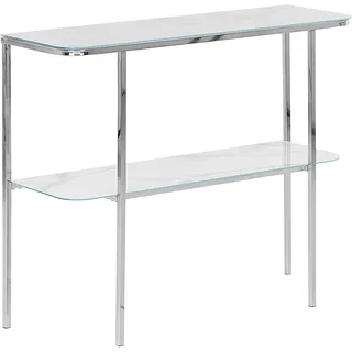 Konsolentisch CALVERT Sicherheitsglas Silber