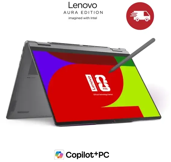 Lenovo Yoga 7i 2-in-1 Gen 11 Aura Edition 14 Intel Intel® Core Ultra 7 355 Prozessor LPE-Kerne bis zu 3,50 GHz P-Kerne bis zu 4,70 GHz, Windows 11 Home 64, 1 TB SSD M.2 2242 PCIe 4.0 QLC