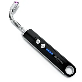 Brandson Lichtbogen Feuerzeug Stabfeuerzeug Feuerzeug elektrisch USB Feuerzeug aufladbar Kerzenanzünder mit LED Batteriestandsanzeige