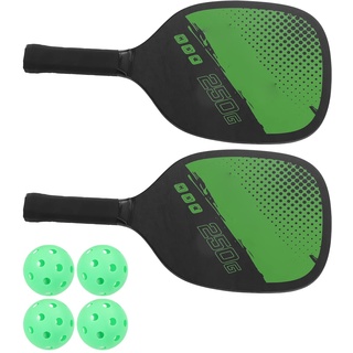 RiToEasysports Pickleball-Set, 2 Paddel und 4 Bälle, Set Pickleball-Paddel und Ball-Set, Pickle-Ball-Schläger mit Aufbewahrungstasche für Outdoor-Sportarten