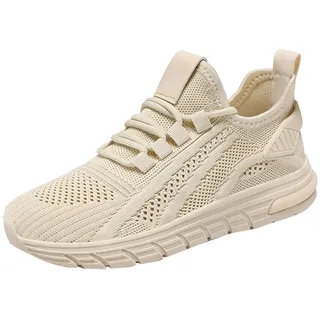 orthopädische sneaker damen Sportschuhe Orthopädische Turnschuhe Leichte Walkingschuhe Rutschfest Laufschuhe Atmungsaktiv Mesh Breite Füße Sneaker Barfußschuhe keilabsatz schuhe damen Beige 39 - 39 EU
