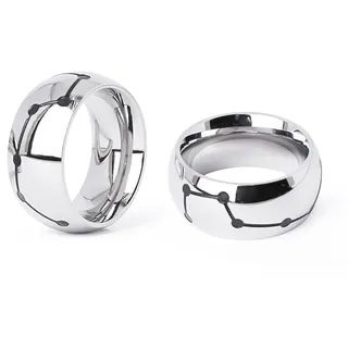 Tplkxurib Schwergewicht Penisring Edelstahl Penis-Trainingsring Eichelring Breit Cockringe Vorhaut Glans Ringe Penis Eichel Intimschmuck Sex Spielzeug für Männer Verzögerung Ejakulation,Silber,28mm