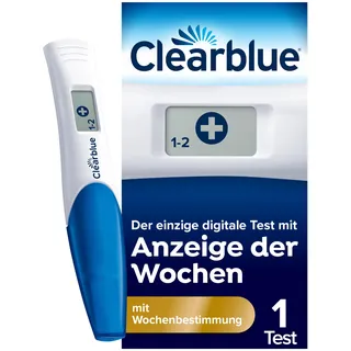 Clearblue Schwangerschaftstest Frühtest digital, Pregnancy Test, 1x Frühschwangerschaftstest/Schwangerschaftsfrühtest mit Wochenbestimmung, Schwangerschaft bestimmen, 25 mIU/ml