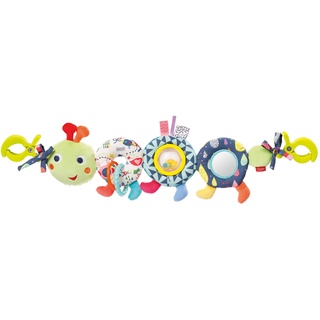 Fehn Kinderwagenkette Baby Mobile Raupe COLOR Friends – Babymobile Kette mit süßer Raupen Figur - Babyspielzeug zum flexiblen Aufhängen - Kinderwagen Spielzeug für Babys und Kleinkinder ab 0+ Monaten