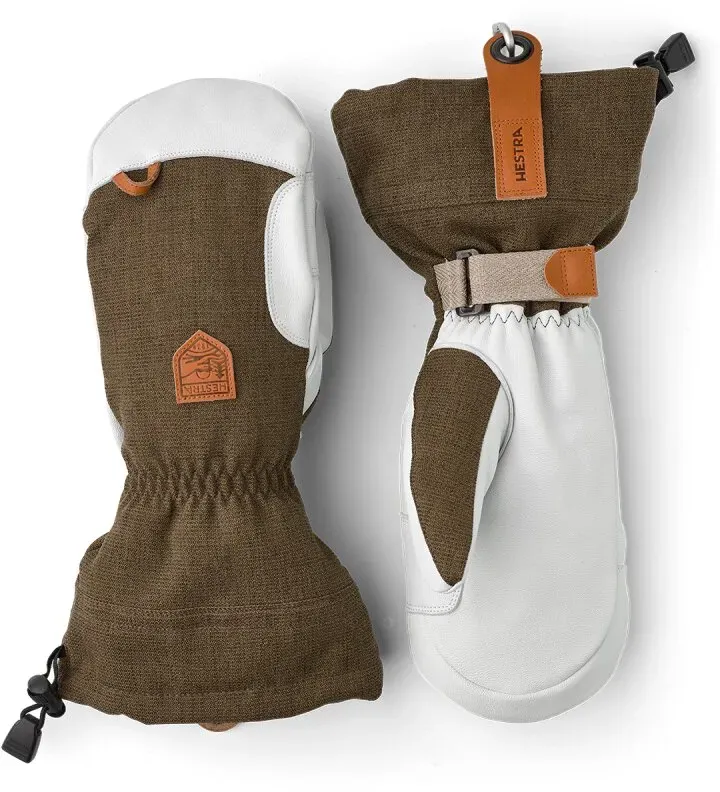 Hestra Army Leather Patrol Gauntlet Mitt Fauster, olive 9