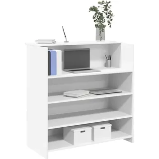 vidaXL Empfangstheke Weiß 100x50x103,5 cm Holzwerkstoff
