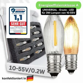 berglämpl Universal Filament Ersatzbirnen LED 10V - 55V 0.2W 1800 Kelvin kerzenähnliche Farbtemperatur statt 3W Lampen