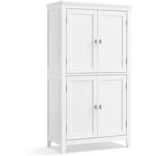 VASAGLE Badezimmerschrank 60 x 110 x 30 cm Weiß