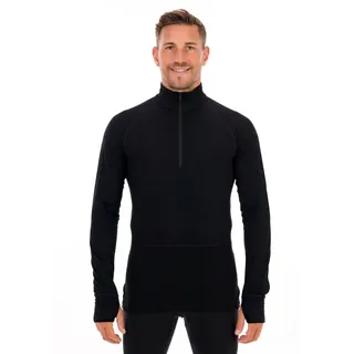 Icebreaker Herren Merino 200 ZoneKnit Half Zip Longsleeve (Größe M, schwarz)