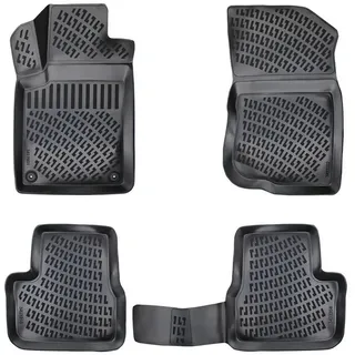 Trimak Passform-Fußmatten Kompatibel mit Citroen C3 2.Gen 2009-2016 3D Gummimatten, CITROEN C3 2.Gen (2009 - 2017) Auto Gummimatten Autofußmatten