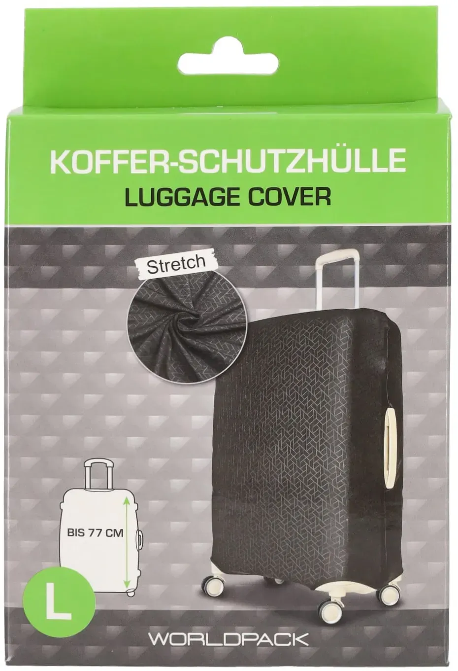 Worldpack Kofferhülle Luggage Cover L black geometric - 77