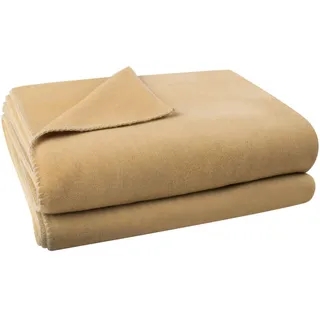 Soft-Fleece Decke 160 x 200 cm camel