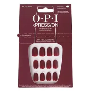 OPI xPRESS/ON Malaga Wine Kunstnägel 1 Stk Dark Red