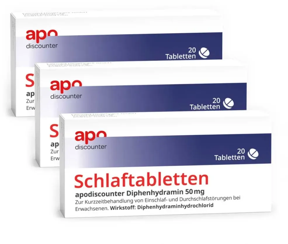 Schlaftabletten Diphenhydramin 50 mg von apodiscounter