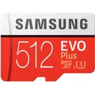 Samsung Evo+ microSD UHS-I (512 GB, microSDXC, U3, UHS-I), Speicherkarte, Rot, Weiss