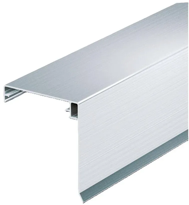 Wetterschenkel-Klemmdeckel Alu - 80 mm breit preßblank, 3000 mm