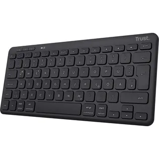 Trust Lyra Compact Wireless Keyboard, schwarz, USB/Bluetooth, DE (24709)