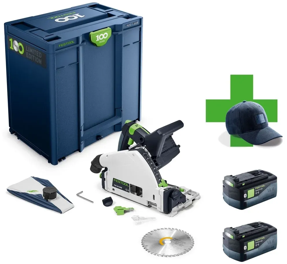 Festool Akku-Tauchsäge TSC 55 KEB-Basic 100Y 578223 + 2x Akkupack 18V 5,0 577660