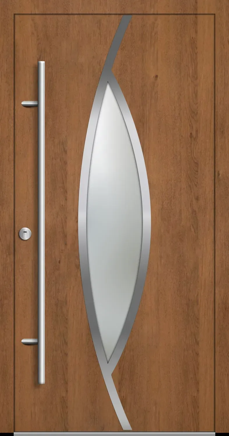 Aluminium  Haustür "ARIANA" 82 mm RC2 Winchester holzähnlich beidseitig innen öffnend DIN links