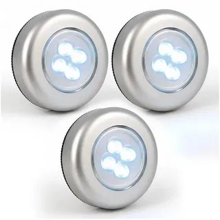 EAXUS Eaxus® 3er Set LED Unterbauleuchte Touch Selbstklebend - Schrankleuchte/Küchenunterbauleuchte Batteriebetrieben für Küche, Garage & Co.