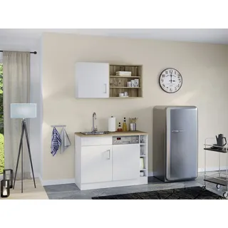kochstation Pantryküche »KS-Mali«, Breite 110 cm, mit E-Geräten weiß