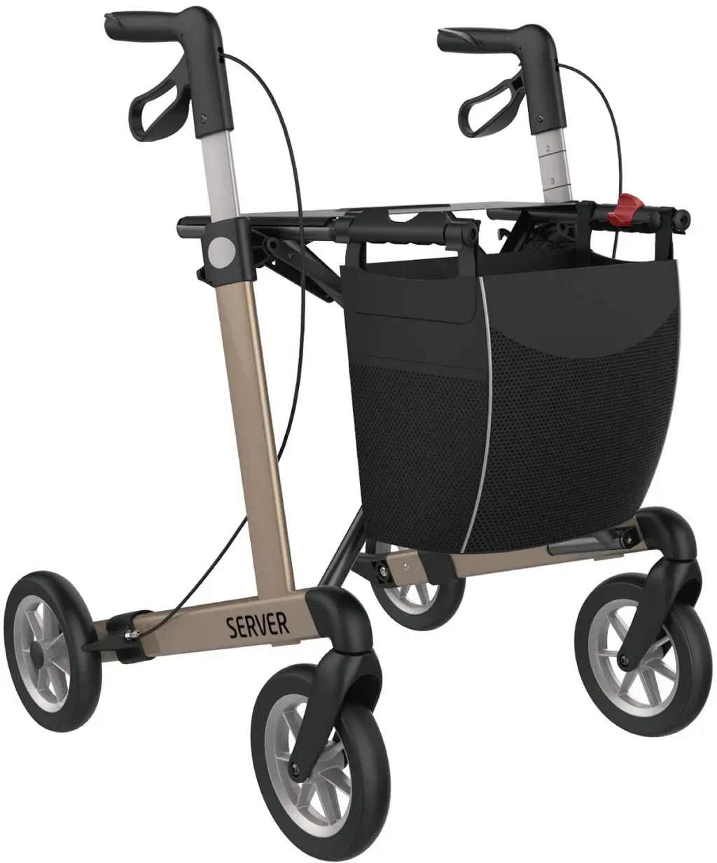 Rehasense Server S Komfort Softrad Rollator champagner
