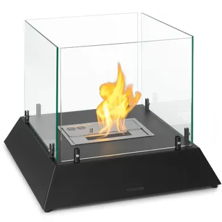 Klarstein Tischkamin Indoor, Tragbarer Bio Ethanol Tischkamin, Bioethanol Kamin, 4-6H Brenndauer, 2,2kW Ethanol Innen, Geruchsneutrales