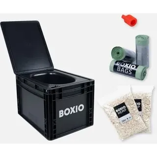 boxio BOXIO-TOILET Plus Trockentrenntoilette, schwarz, inkl. Zubehör