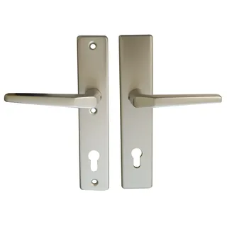 Alpertec Schutzbeschlag Tira Drücker/Drücker Aluminium neusilber 92 mm