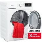 HANSEATIC Wärmepumpentrockner "HWT8EGT", Energieeffizienz: E (A-G), weiß, B:60cm H:85cm T:60cm, Trockner, inkl. 3 Jahre Herstellergarantie, Topseller