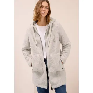 Cecil Damen 1005388 Mantel mit Kapuze, Teddy Vanilla White, XL