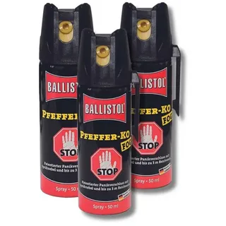 Ballistol Marderspray Ballistol Pfefferspray Verteidigungs- Tierabwehrspray Pfeffer-KO FOG, 50 ml, 3-St., Erfüllt die strengen Anforderungen an Reizstoffsprays