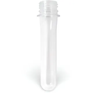 BURI Petlinge 100 Stück 12,6x2,5cm Geocaching Zubehör 100x Röhrchen Plastik ohne Deckel Reagenzglas Kunststoff Behälter Rohr 100 x Rohre Flaschenrohling Rohling Flasche Petling mit Schraubverschluss