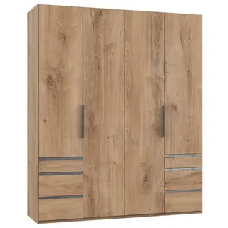 Level 200 x 236 x 58 cm Plankeneiche Nachbildung mit Schubladen