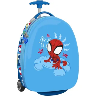 Safta Spidey Rescue Kabinentrolley, 40,6 cm, Koffer mit Rädern, Sicherheitsschloss, Leichter Koffer, 28 x 23 x 43 cm, Rot/Blau, M, Lässig