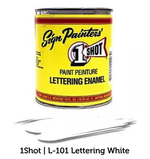 1Shot Linierfarbe, Farbton: 101 Lettering White