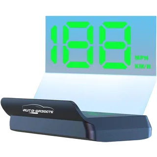 AutoGadgets24® Head Up Display fürs Auto – Windschutzscheiben-Projektor mit Sonnenblende – Digitale Geschwindigkeitsanzeige, Plug-&-Play HUD über USB, Helligkeitsautomatik, klare Projektion (Grün)