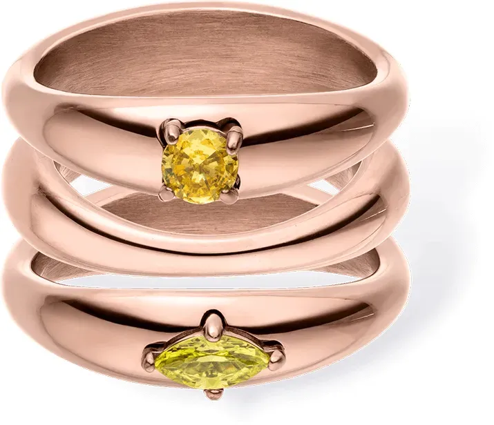 PURELEI Soft Curve Ring Set