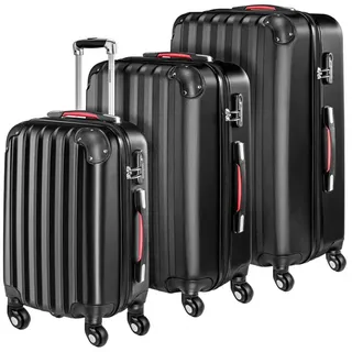monzana Hartschalenkoffer-Set Baseline 3-tlg. Schwarz