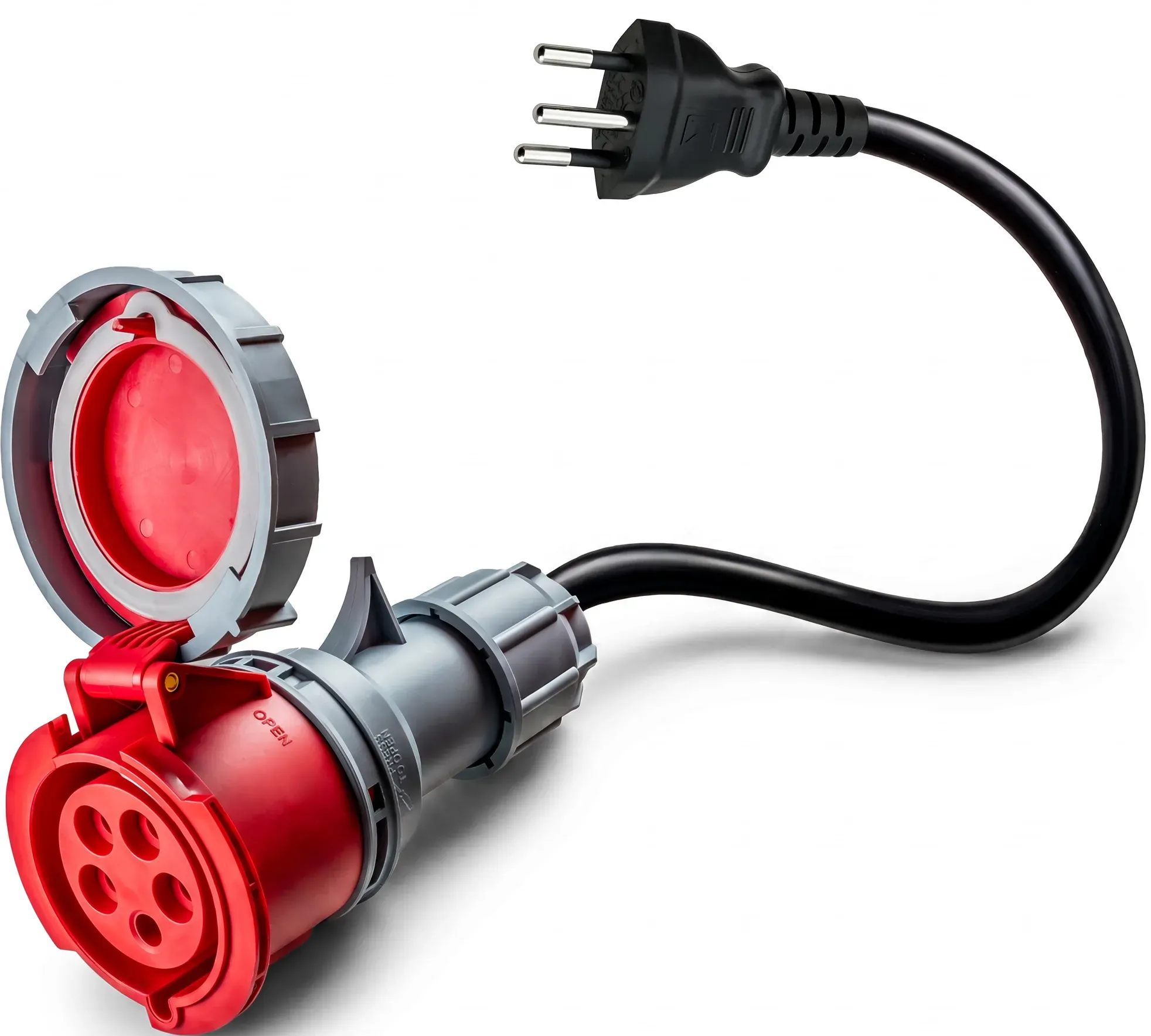 Voldt® 32A 5-poliges CEE auf Typ J Adapter für die Schweiz |