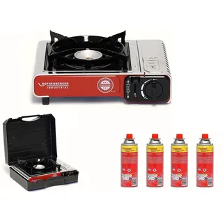 Rothenberger Industrial Campingkocher 2,2 kW Premium RS 220 inkl. 4x RoButan 220 gr. - 1500004232