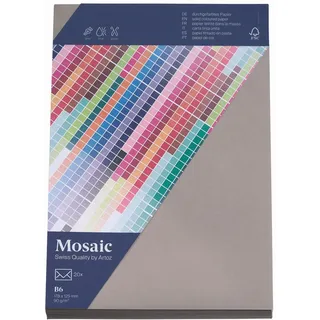 Artoz Briefumschläge Mosaic DIN B6 ohne Fenster zement nassklebend 20 St.