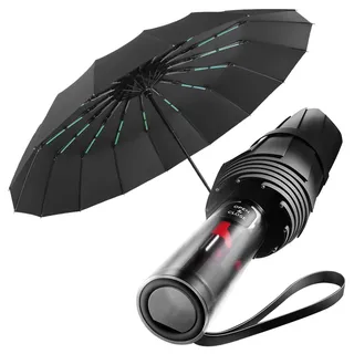 MidingChai Regenschirm Sturmfest Groß, UV Schirm, Regenschirm Automatik Auf und Zu, Sonnenschirm Tragbar, XXL Sonnenschirm Unterwegs für Golf, Reisen & Freizeit für Herren und Damen - XXL