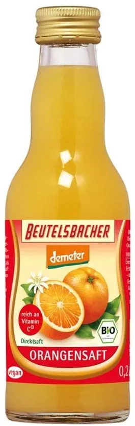 Orangensaft DEMETER 0,2l inkl. 15 Cent Pfand